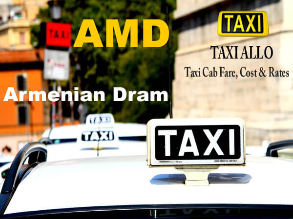 Taxi cab price in Yerevan, Armenia