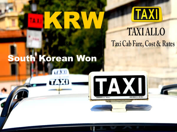 Taxi cab price in Pusan-jikhalsi, South Korea