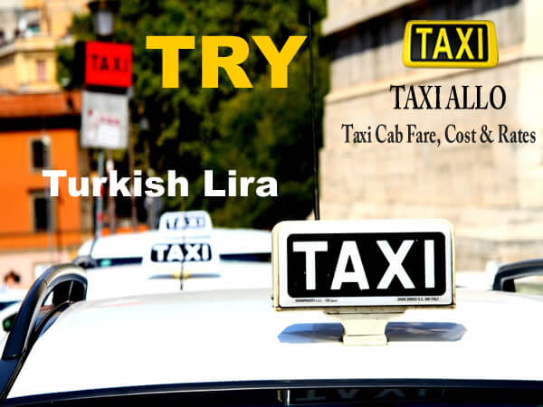 Taxi cab price in Icel / Mersin, Turkey