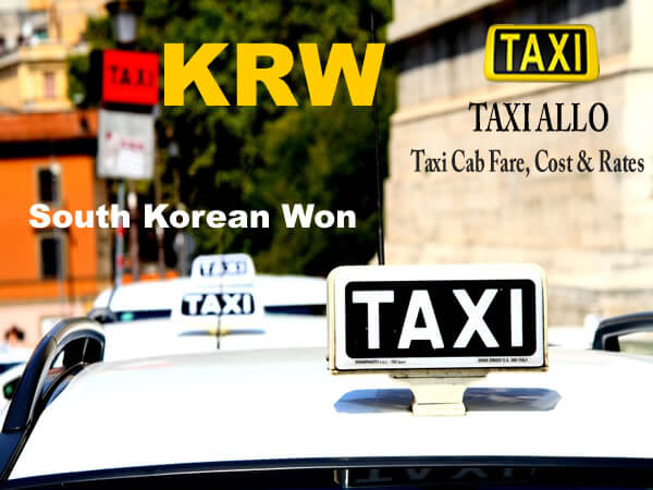 Taxi cab cost in Cheongju Ch'ungch'ong-bukto, South Korea